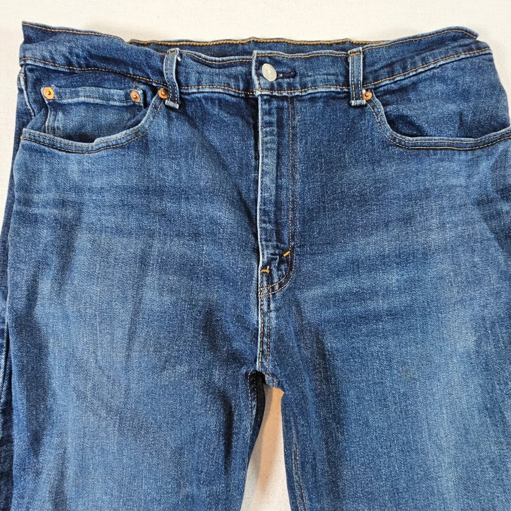 Levi's 505 Regular Fit Jeans Mens 38x32 Dark Wash Blue Straight Leg Denim